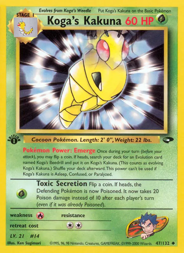 Koga's Kakuna, Pokémon card