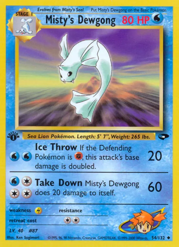 Misty's Dewgong, Pokémon card