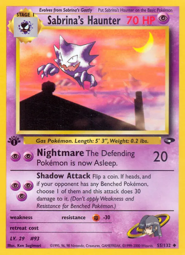 Sabrina's Haunter, Pokémon card