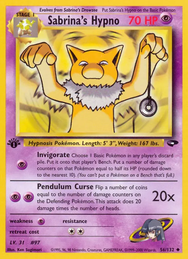 Sabrina's Hypno, Pokémon card