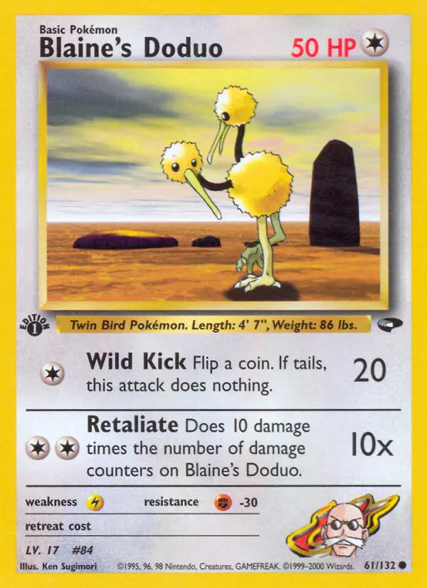 Blaine's Doduo, Pokémon card