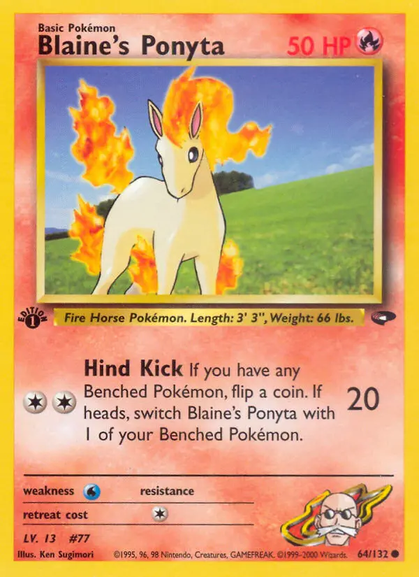 Blaine's Ponyta, Pokémon card