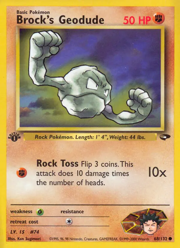 Brock's Geodude, Pokémon card