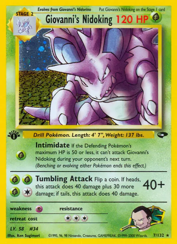 Giovanni's Nidoking, Pokémon card