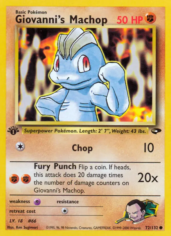 Giovanni's Machop, Pokémon card