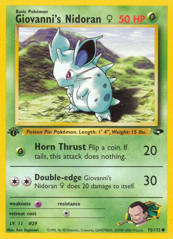Giovanni's Nidoran♀, Pokémon card