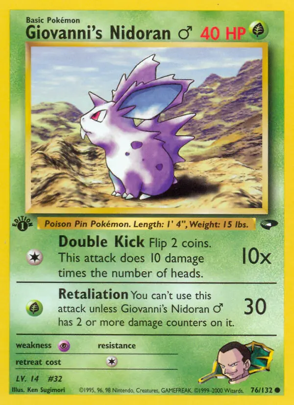 Giovanni's Nidoran♂, Pokémon card