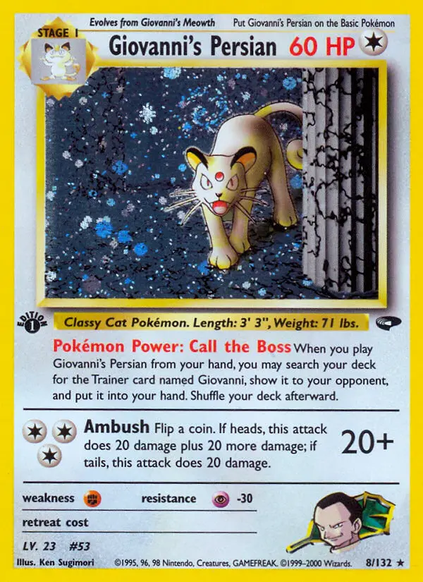 Giovanni's Persian, Pokémon card