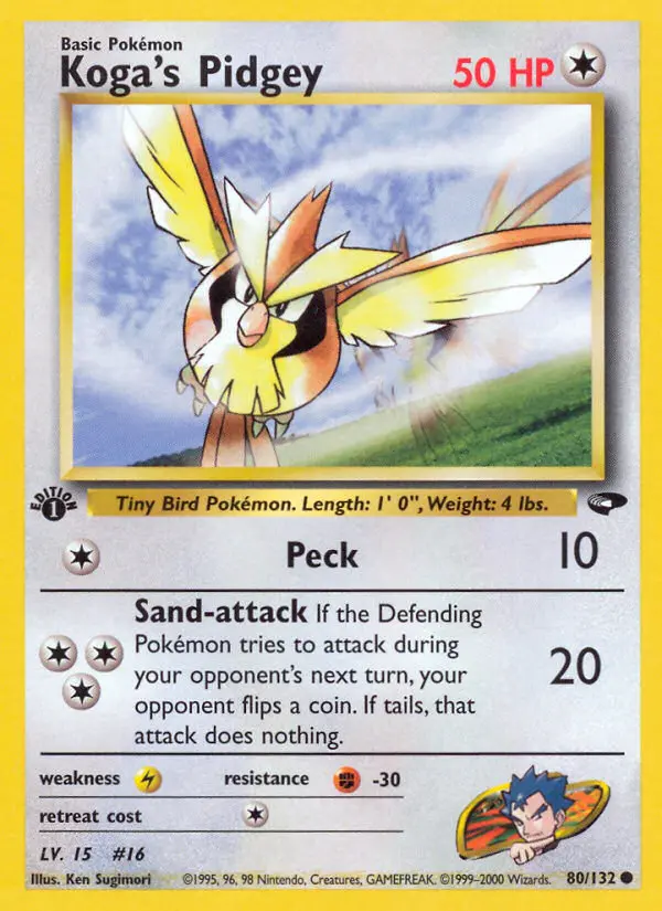 Koga's Pidgey, Pokémon card
