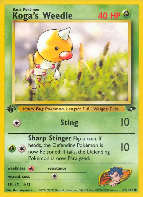 Koga's Weedle, Pokémon card
