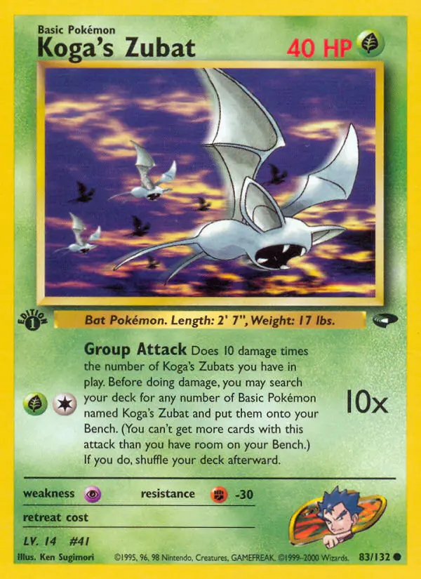 Koga's Zubat, Pokémon card