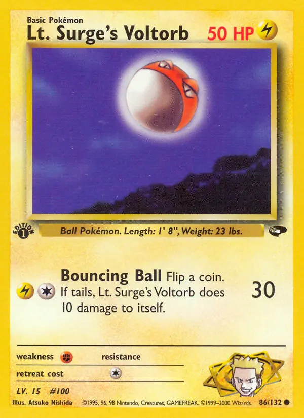 Lt. Surge's Voltorb, Pokémon card