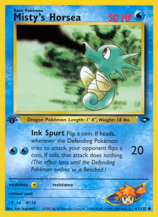 Misty's Horsea, Pokémon card