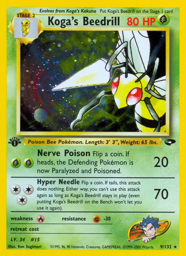 Koga's Beedrill, Pokémon card