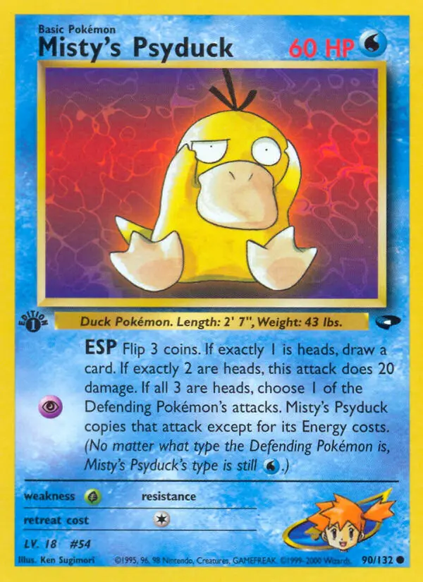 Misty's Psyduck, Pokémon card
