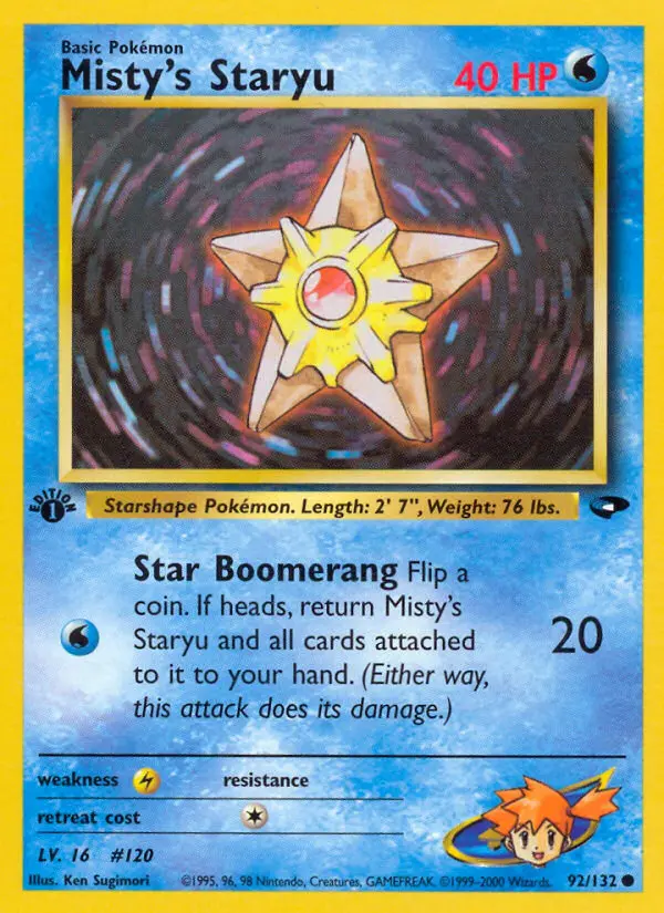 Misty's Staryu, Pokémon card