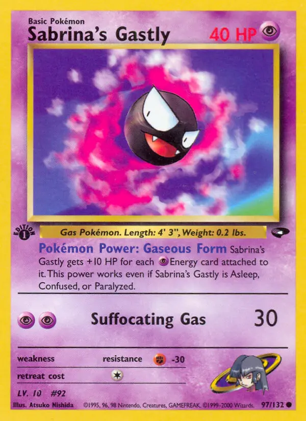 Sabrina's Gastly, Pokémon card
