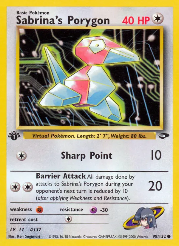Sabrina's Porygon, Pokémon card
