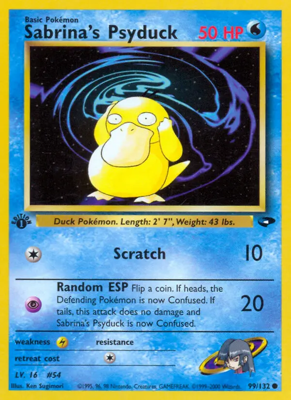 Sabrina's Psyduck, Pokémon card