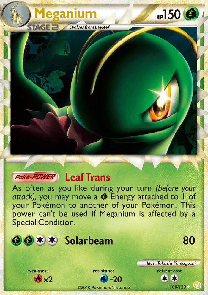 Meganium, Pokémon card