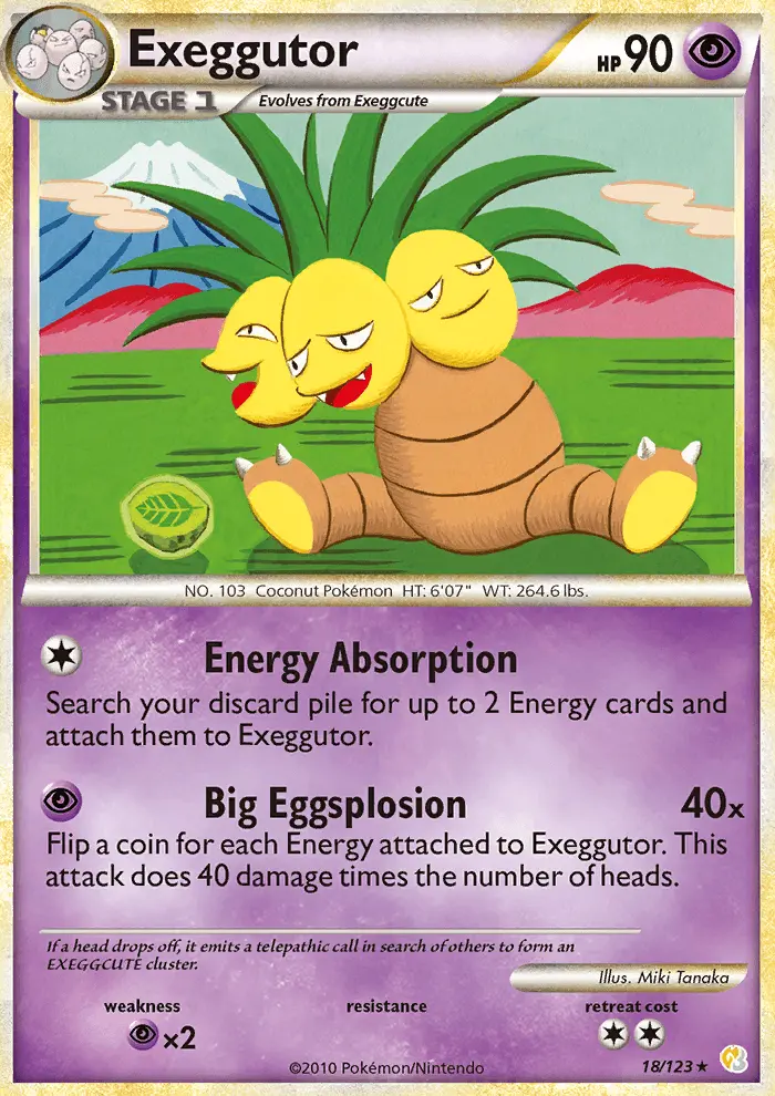 Exeggutor, Pokémon card