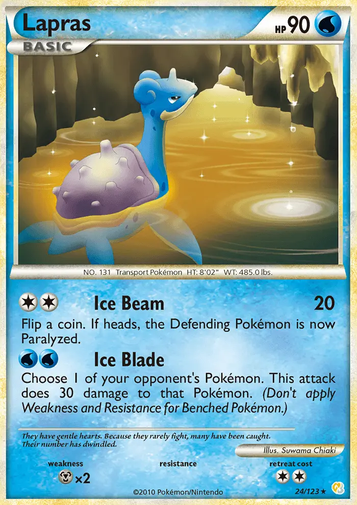 Lapras, Pokémon card