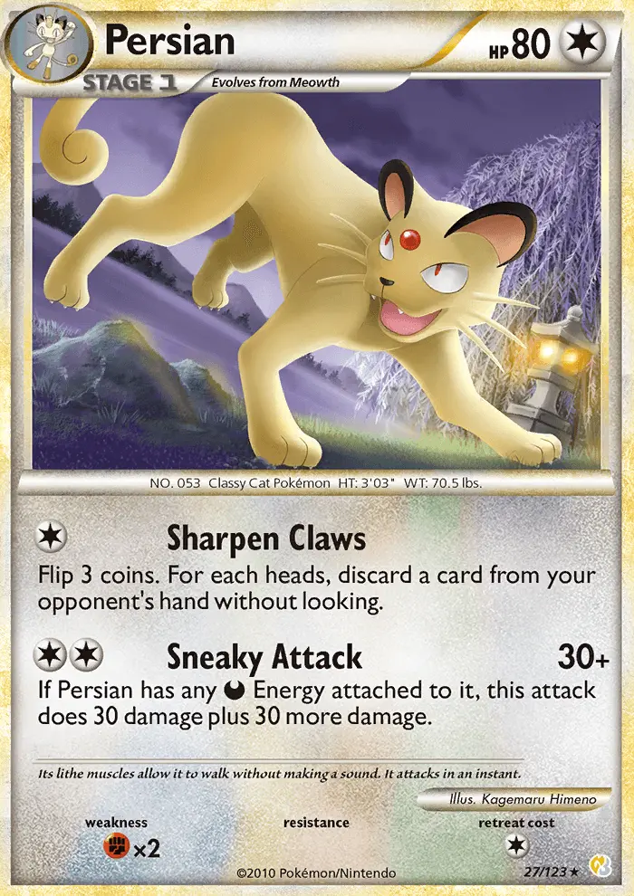 Persian, Pokémon card