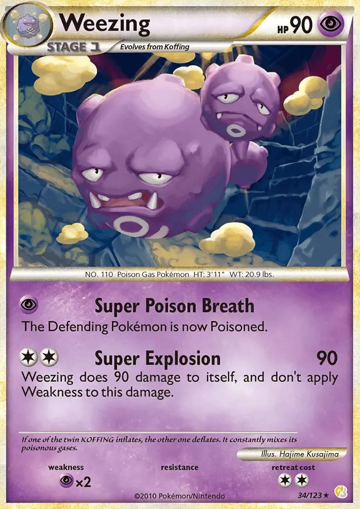 Weezing, Pokémon card