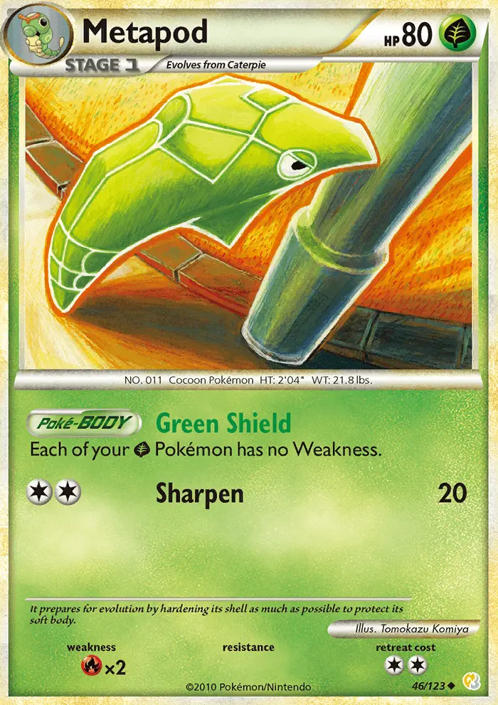 Metapod, Pokémon card