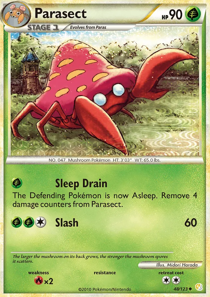 Parasect, Pokémon card