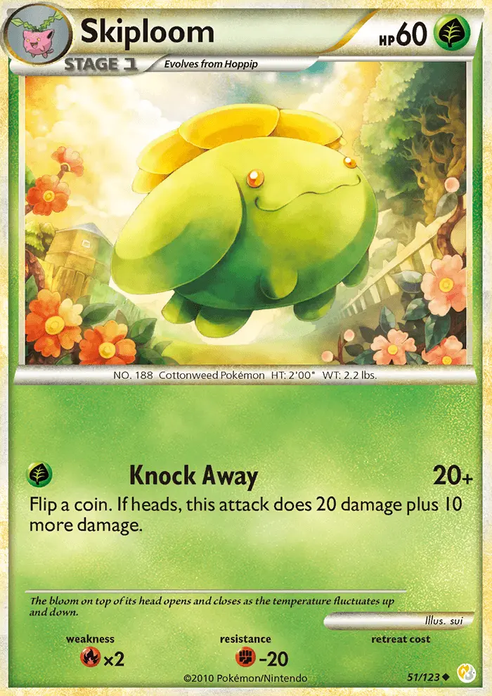 Skiploom, Pokémon card