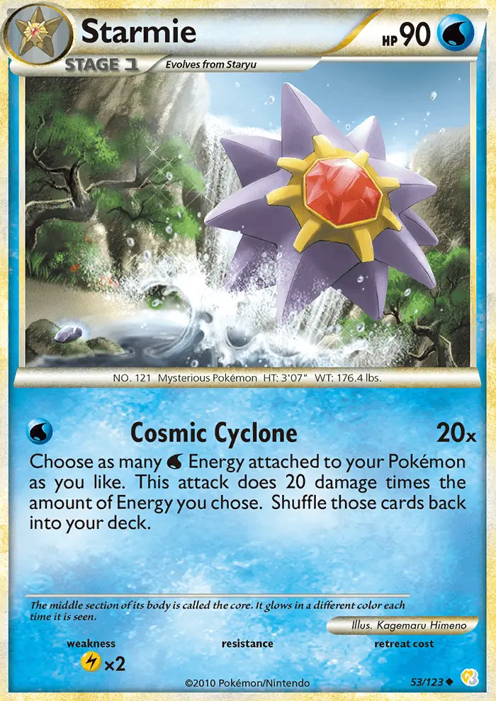 Starmie, Pokémon card