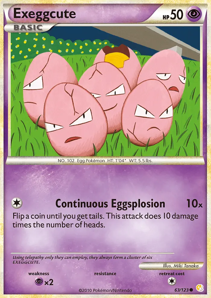 Exeggcute, Pokémon card