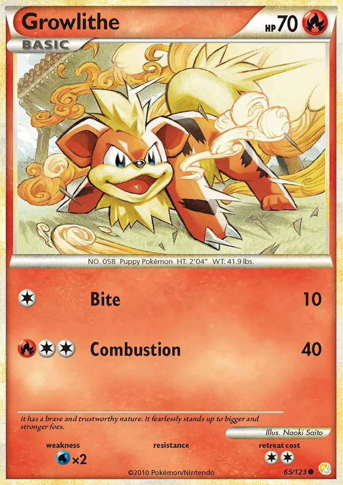 Growlithe, Pokémon card