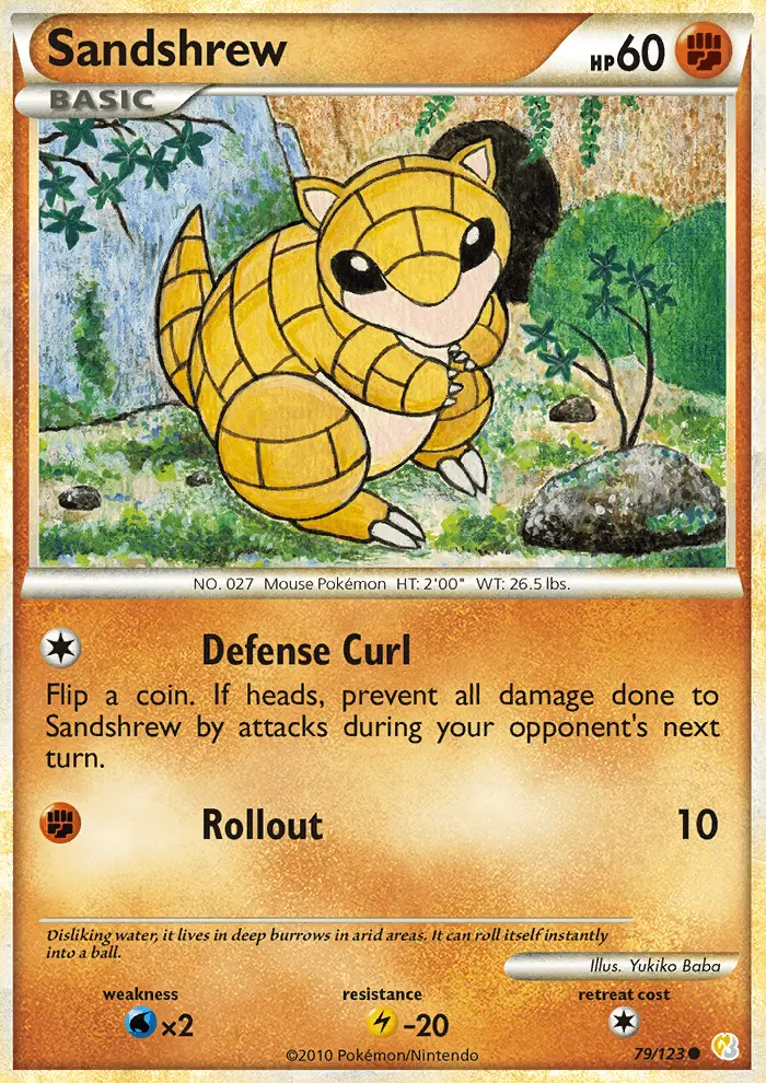 Sandshrew, Pokémon card