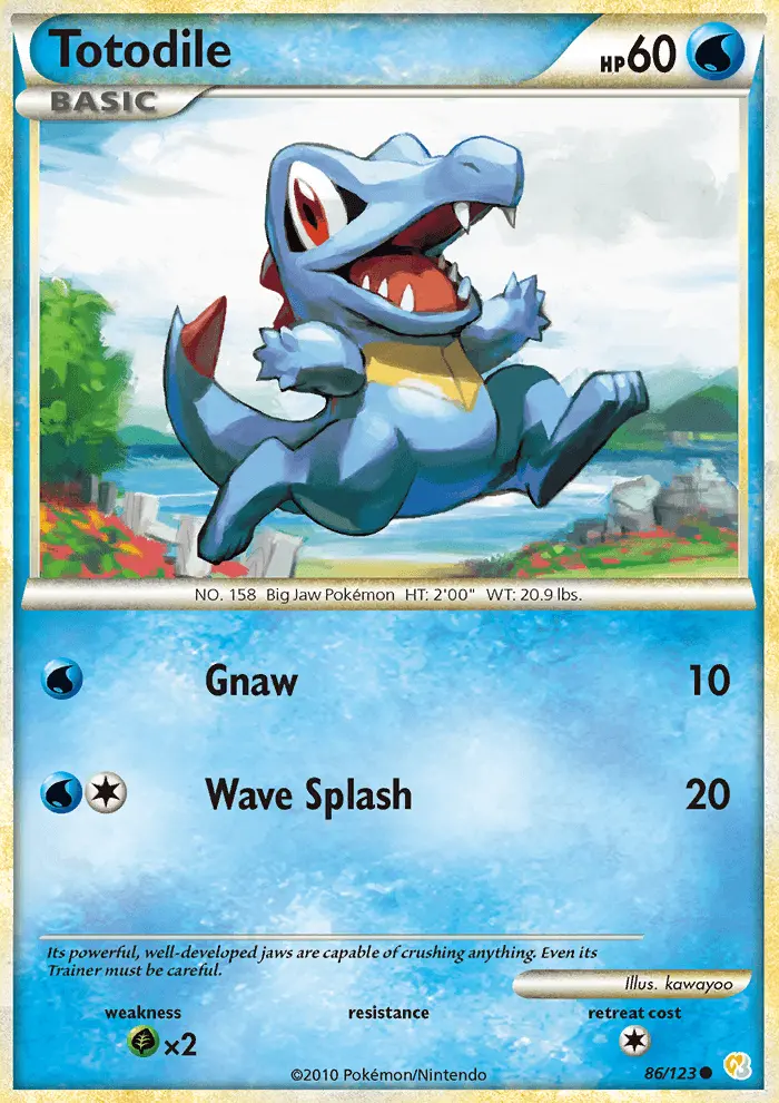 Totodile, Pokémon card