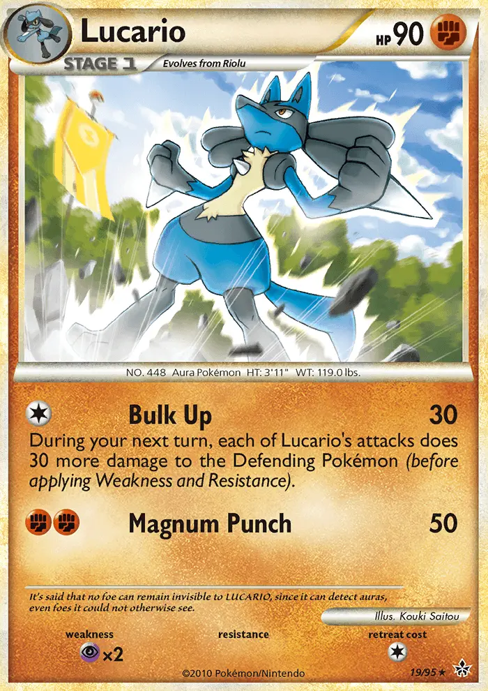 Lucario, Pokémon card