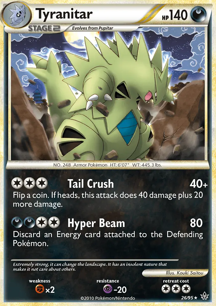 Tyranitar, Pokémon card
