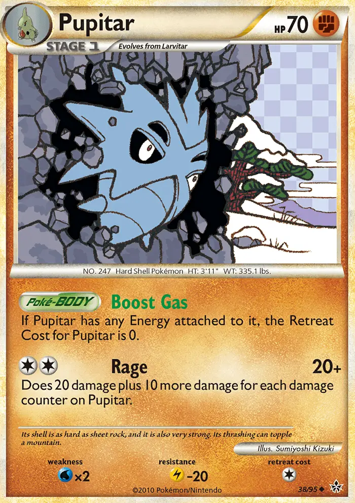 Pupitar, Pokémon card