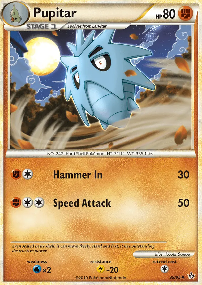 Pupitar, Pokémon card