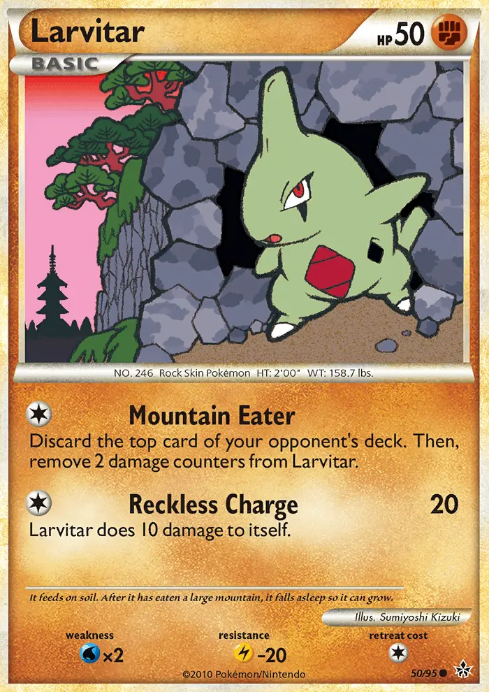 Larvitar, Pokémon card