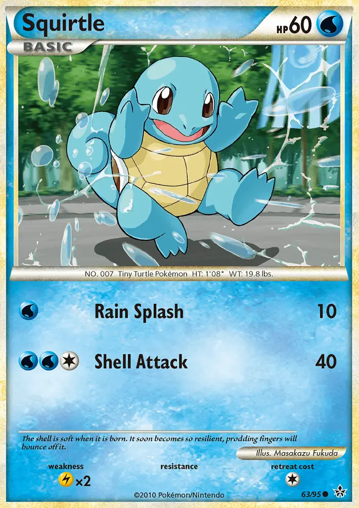 Squirtle, Pokémon card
