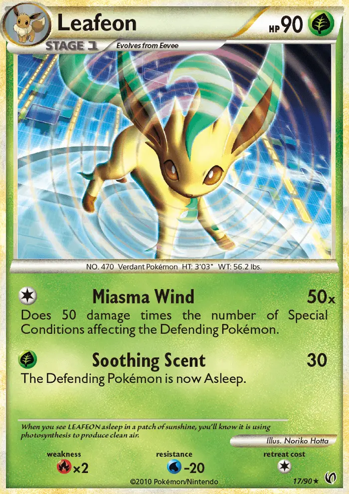 Leafeon, Pokémon card