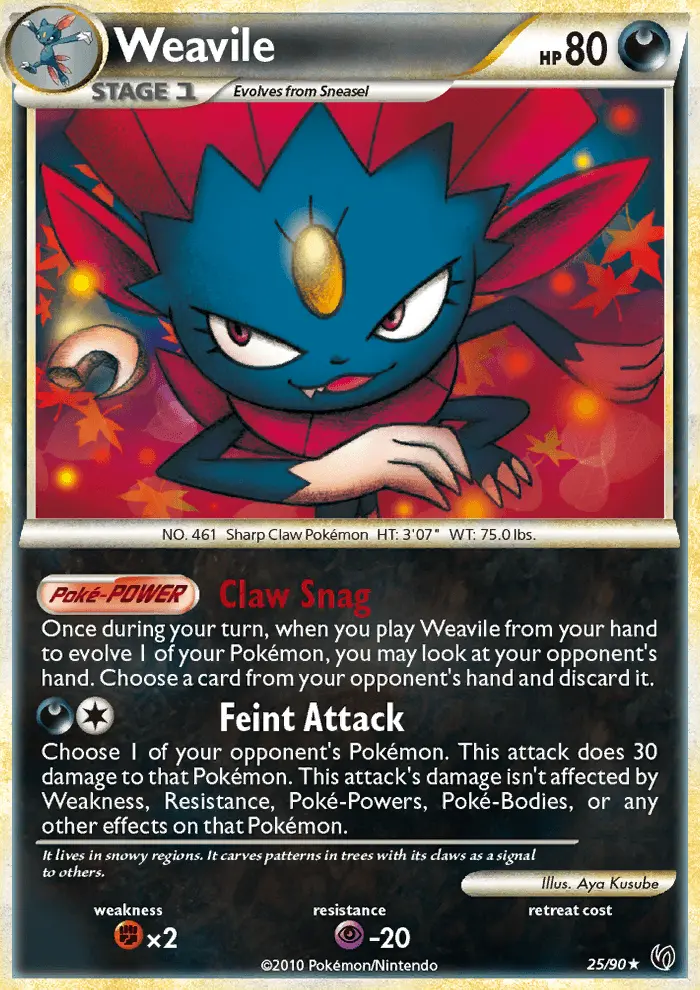 Weavile, Pokémon card
