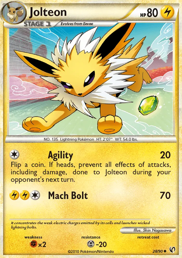 Jolteon, Pokémon card