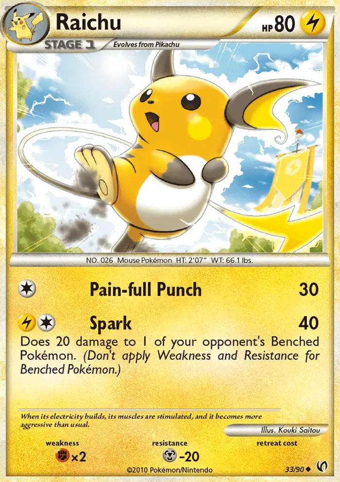 Raichu, Pokémon card