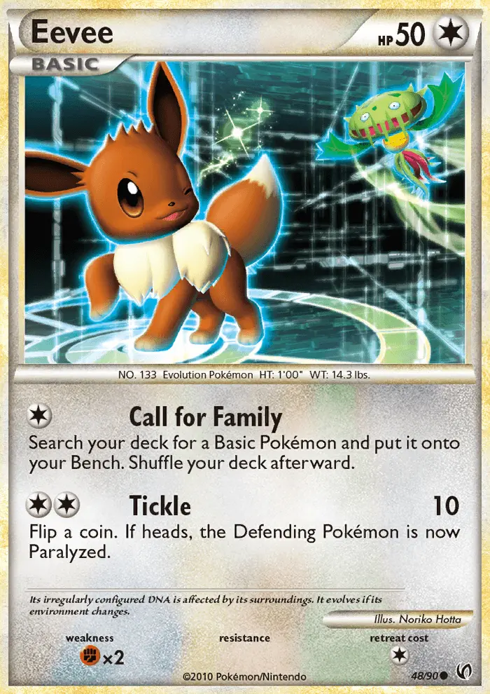 Eevee, Pokémon card