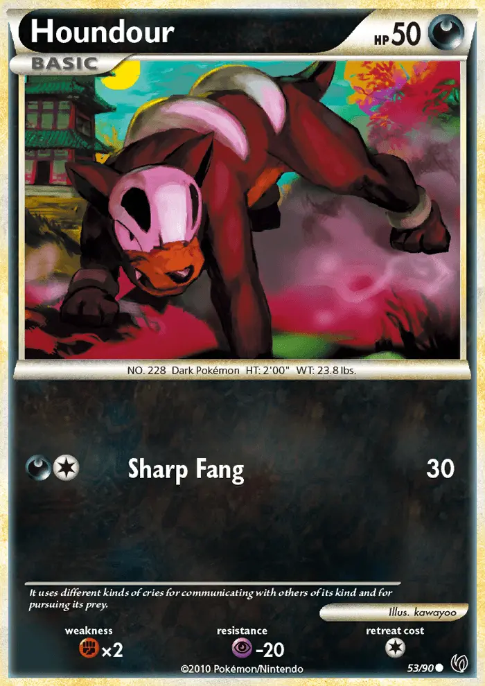 Houndour, Pokémon card
