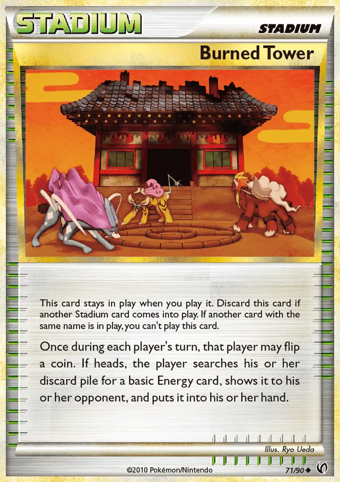 Burned Tower, Pokémon card