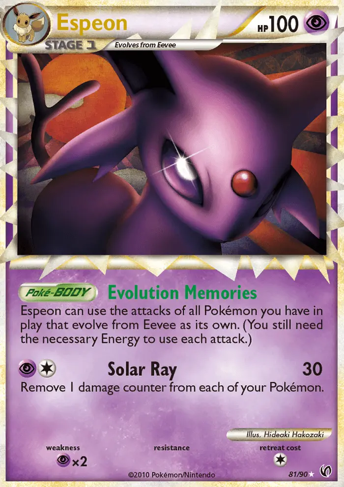 Espeon, Pokémon card